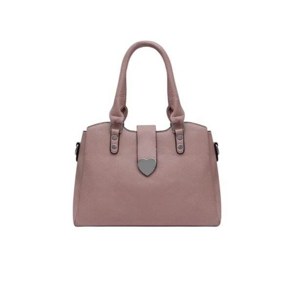 Jinglz Elegant Dusty Pink Leather Tote Bag for Women